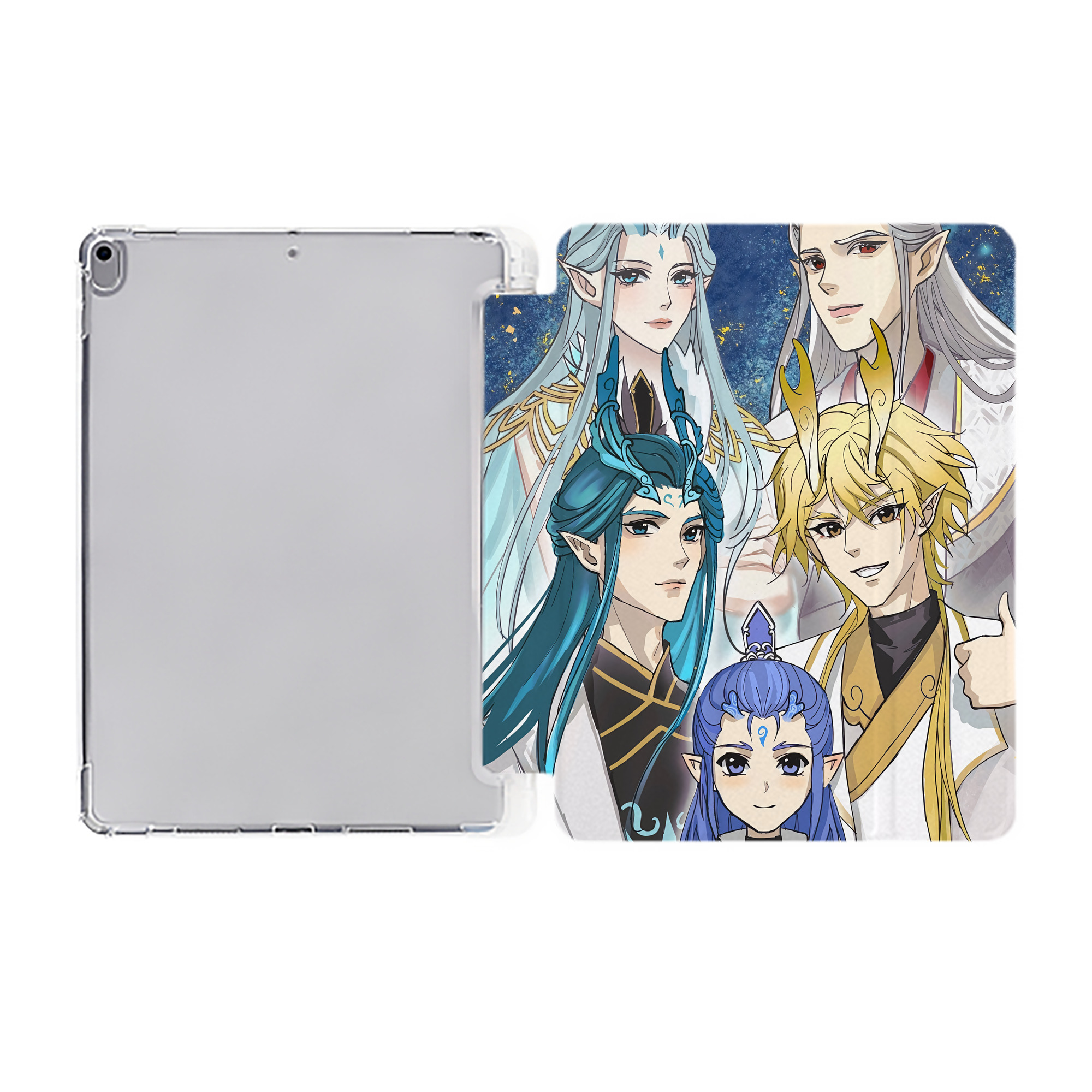 （画像用） Ne Zha 2 ナタ 魔童の大暴れ IPad ケース ペン収納付き 三つ折りスタンド PUレザー×シリコン 対応機種9.5/10.5/10.9インチ
